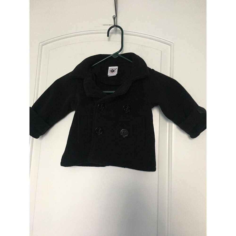 Goodlad Toddler Boys Size 24 Months Pea Coat Black Button Front